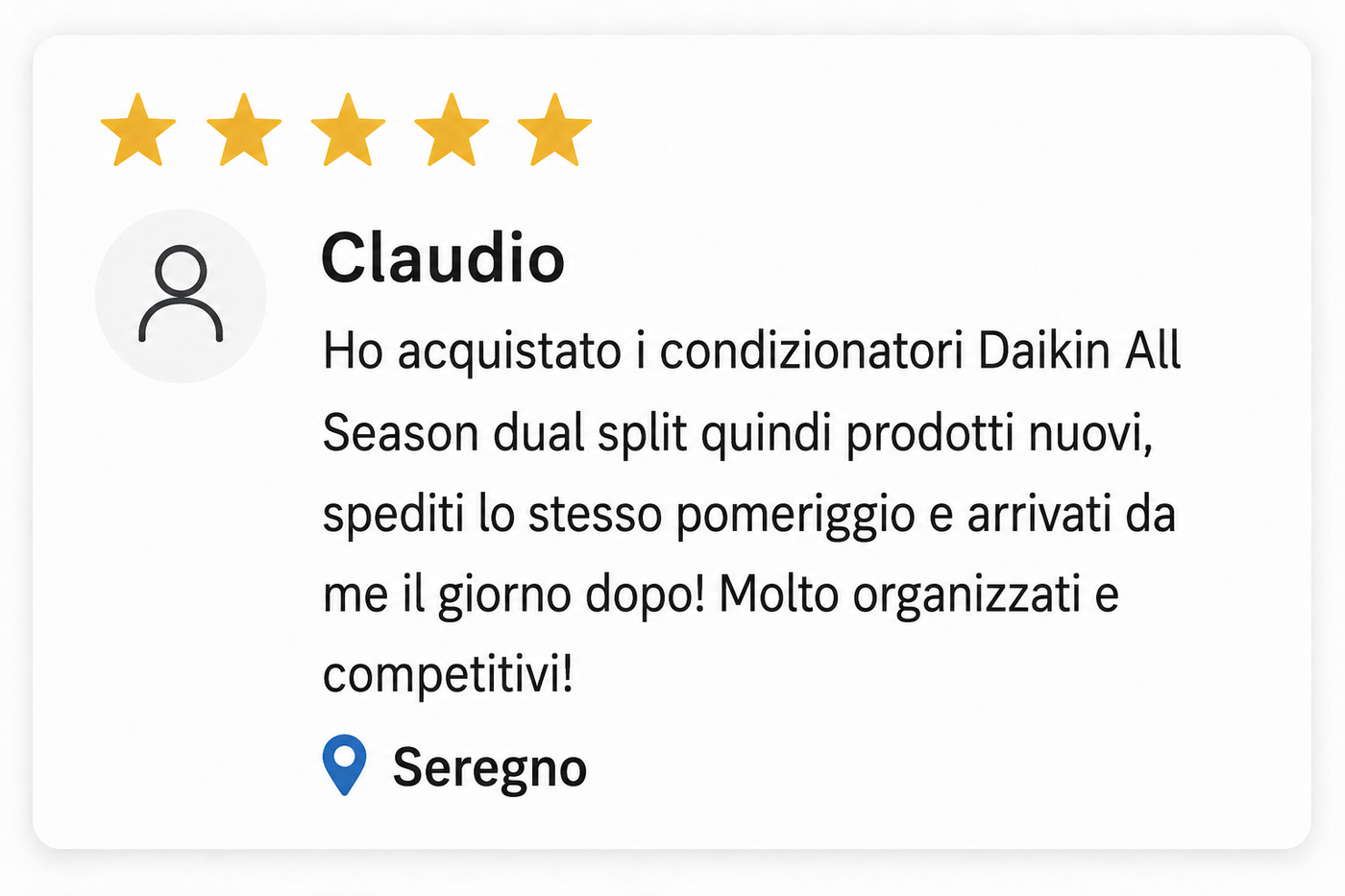 Recensione cliente Taycan Shop