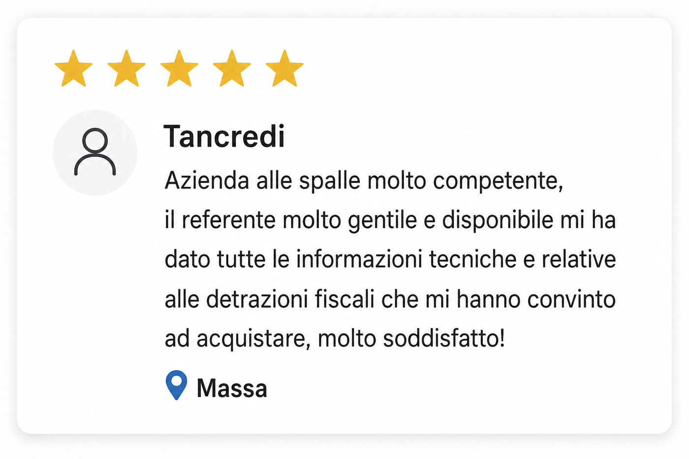 Recensione cliente Taycan Shop