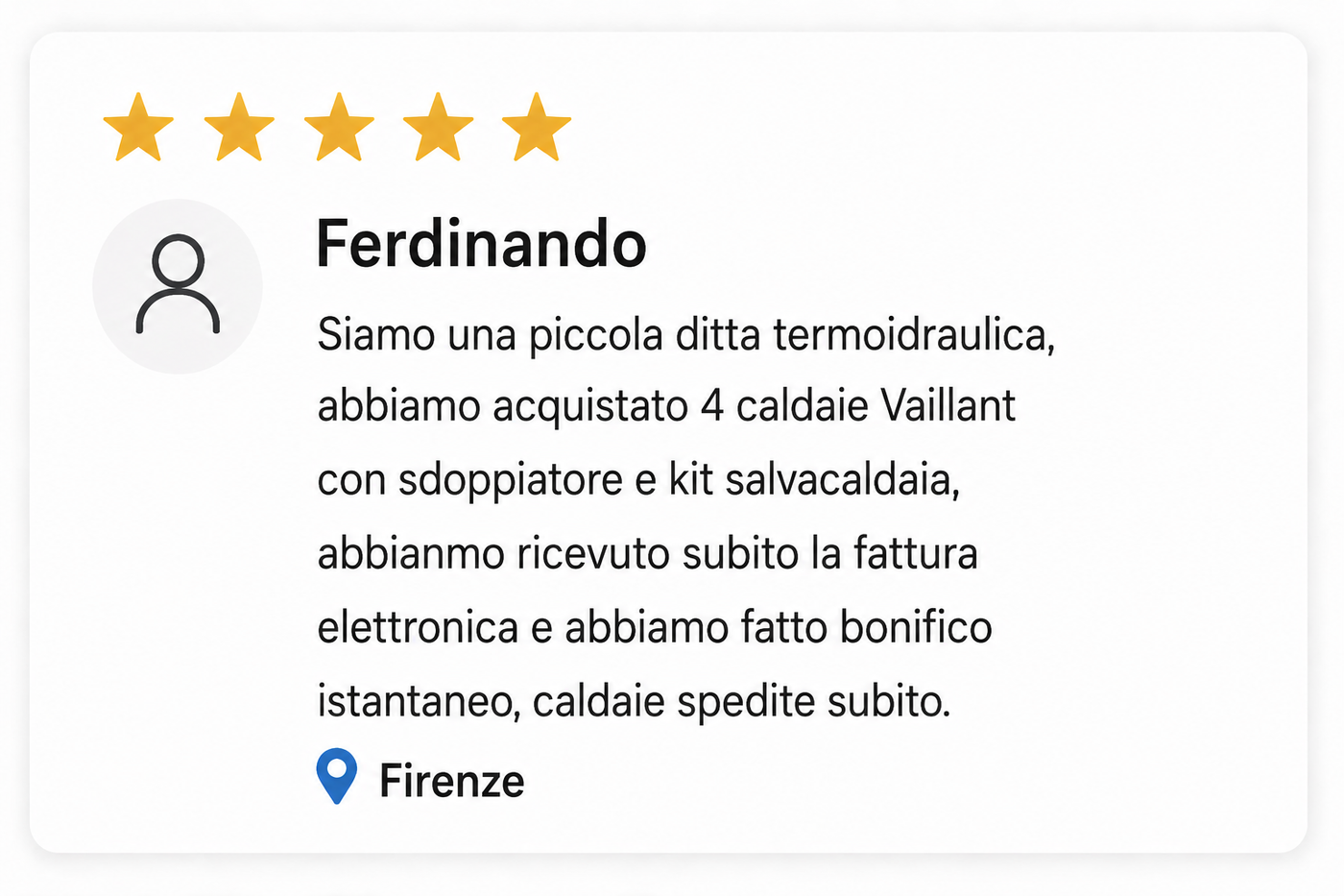 Recensione cliente Taycan Shop