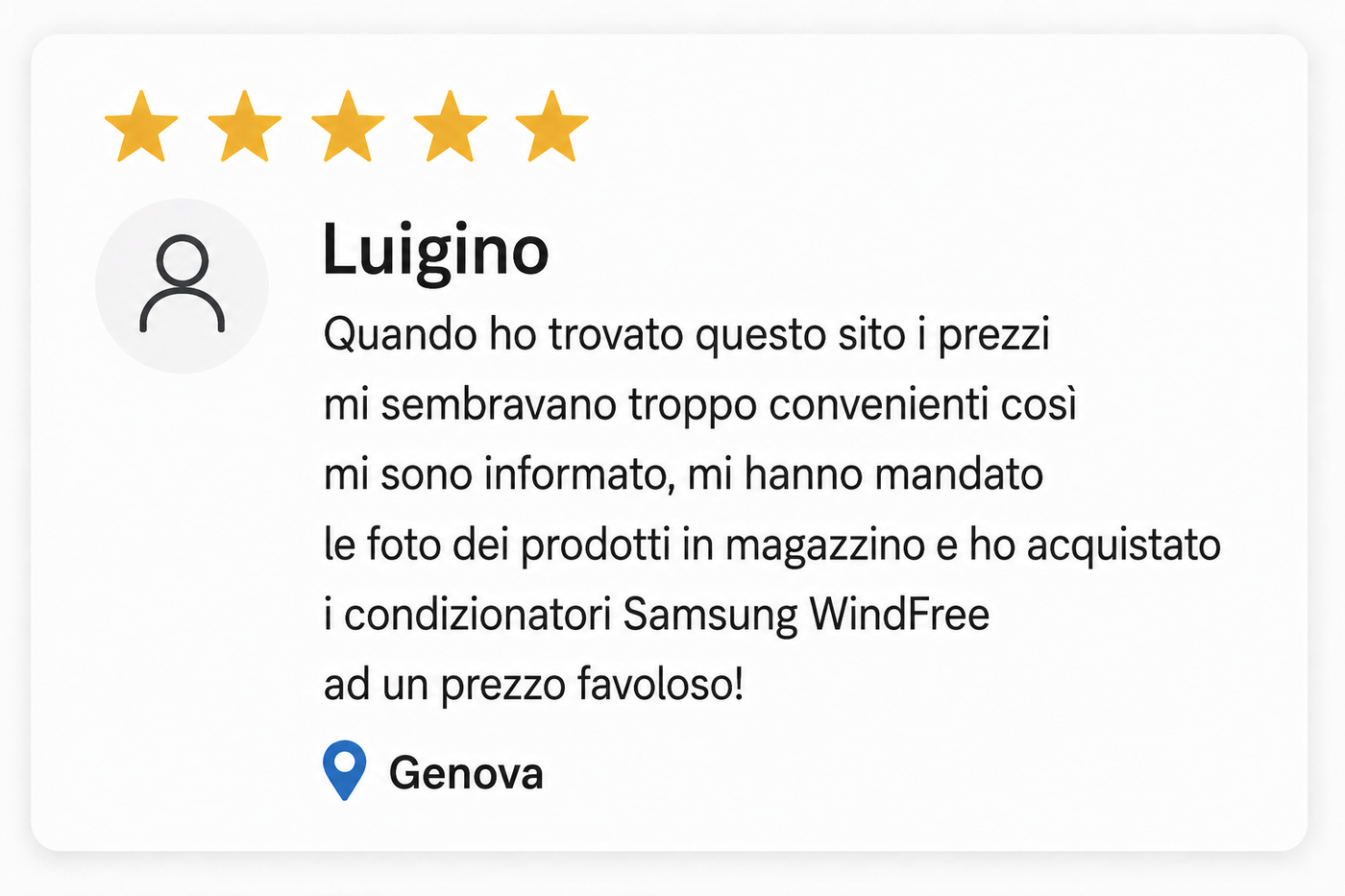 Recensione cliente Taycan Shop