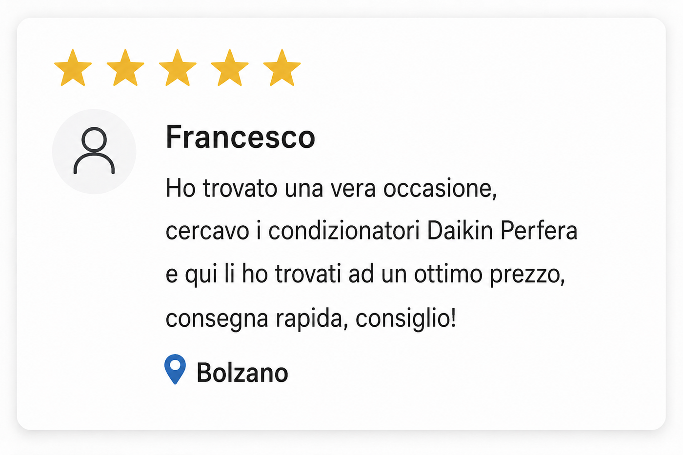 Recensione cliente Taycan Shop