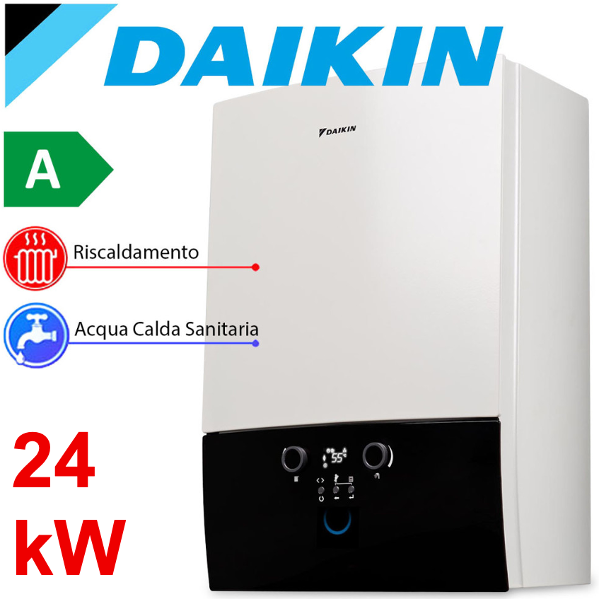 Caldaia a Condensazione Daikin Altherma 3 C Gas D2C 24 KW + SDOPPIATORE FUMI OMAGGIO
