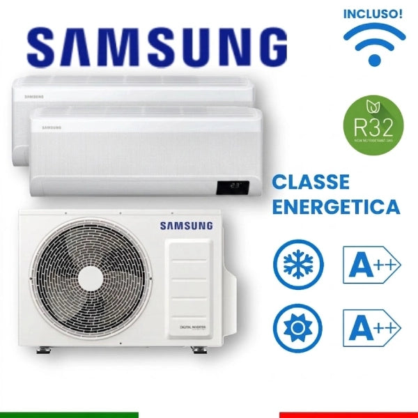 Condizionatore Dual Split Samsung WindFree 12000 + 12000 UE AJ050TXJ2KGEU  GARANZIA ITALIA